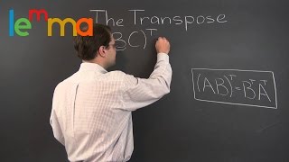 Linear Algebra 11y The Transpose of a Triple Product [upl. by Latsryc217]