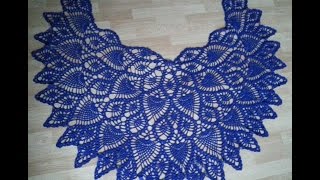 SZYDEŁKOWA CHUSTA WZOREM quotANANASÓWquot rzędy 1115 CROCHET PINEAPPLE SHAWL [upl. by Werd]