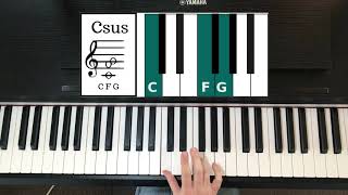 How Csus Chord on Piano [upl. by Dodi]