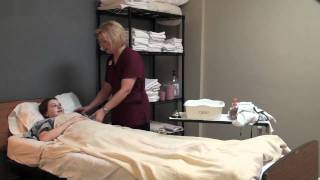 Completing a Bed Bath  CNA State Board Exam Skill [upl. by Alilad500]