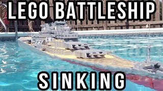 LEGO Battleship Missouri Sinking【Up Close Shot】 [upl. by Harod]