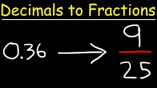 How To Convert Decimals to Fractions [upl. by Edris]