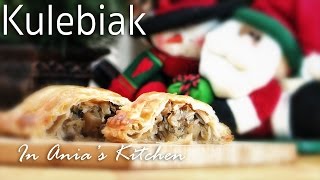 Kulebiak with Cabbage and Mushrooms  Kulebiak z Kapusta i Grzybami Recipe 231 [upl. by Ilellan401]