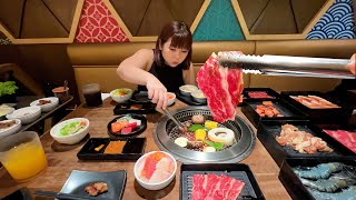 Ordering Everything from a Japanese BBQ Buffet [upl. by Nemra]