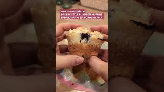 Bakery Style Blaubeermuffins  Pamuk mafini sa borovnicama blaubeeren blueberrymuffin recipe [upl. by Ennayd432]