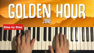 JVKE  golden hour Piano Tutorial Lesson [upl. by Rillings]