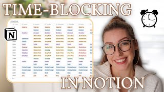 Build a TimeBlocking Calendar in Notion  How I Use TimeBlocking [upl. by Yanetruoc]