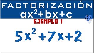 Factorización Trinomio de la forma ax2bxc [upl. by Razaile]