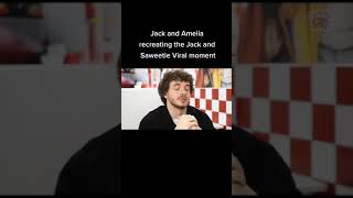 Jack Harlow And Amelia recreating the Jack and Saweetie Viral moment Chicken Shop Date [upl. by Oitaroh850]