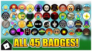 Slap Battles  How to get ALL 45 BADGES ROBLOX [upl. by Namijneb]