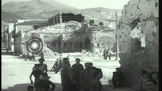 People return after Allied bombings in Palermo Sicily Italy during World War IIHD Stock Footage [upl. by Einnel]