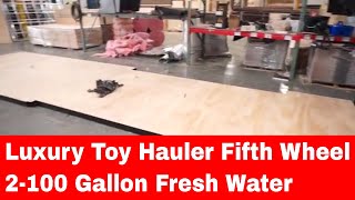 Take 2  Luxe toy hauler luxury fifth wheel update fresh water tanks [upl. by Pearl22]