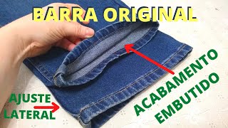 DIY Barra Original de Calça Jeans  Perfeita  Mia Dicas [upl. by Fidelity]