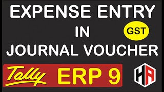 Expense Entry in Journal Voucher  Stationary amp Computer GST Expense Entry in Tally [upl. by Scutt307]