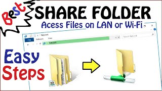 Share Folder in Windows 10 \ 8 \ 7  Network File Access Sharing in 4 Steps [upl. by Alberta61]