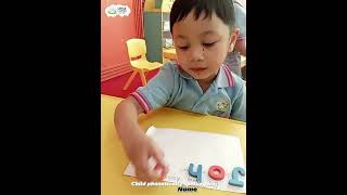 Child phonetically spelling his name [upl. by Ardnoik]