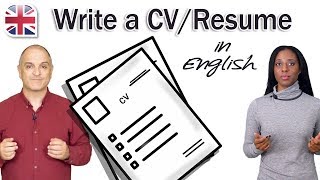 Write a CV for an EnglishSpeaking Job  Tips to Write a Great Resume [upl. by Crain]