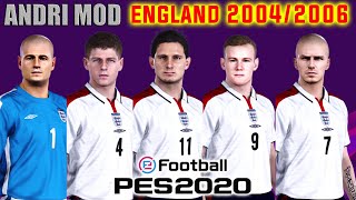 CLASSIC PATCH PES 2020  ENGLAND 20042006 [upl. by Terrijo]