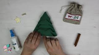 Tovagliolo alberello di Natale  Decorare per Natale in modo originale  Tutorial [upl. by Nafets]