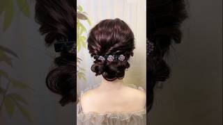 Beautiful braided✨💋🥀 hairpin hair braiding tutorial headwear hairpin Hairstyle [upl. by Dedrick]