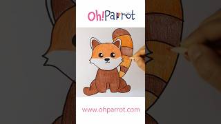 red panda drawing drawing cute redpanda redpandadrawing drawingtutorial drawwithme easydrawin [upl. by Atiken]