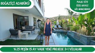 Boğaziçi Adabükü Plajlı Sitede Özel Havuzlu 31 İkiz Dublex Villa 25 Peşin 15 Ay Vade [upl. by Hallsy]