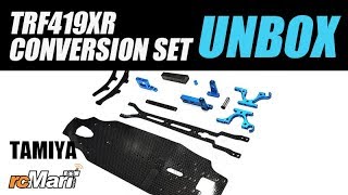 Tamiya TRF419XR Conversion Set unbox 42317 [upl. by Amaerd797]