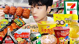 ASMR MUKBANG  편의점 직접 만든 불닭볶음면 짜파게티 김밥 디저트 먹방 amp 레시피 FIRE NOODLES HOTDOG EATING [upl. by Socram]