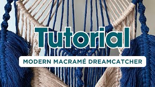 macramé tutorial moderne dromenvanger met twee kleuren  vertraagde tutorial [upl. by Bounds356]