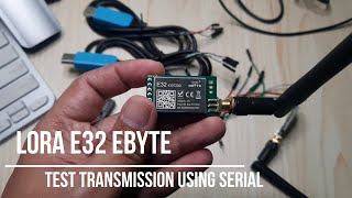 Testing Lora Transmission of E32 Ebyte Using Serial to USB with Hercules or RealTerm Application [upl. by Perdita953]