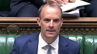 Live Dominic Raab steps in for Boris Johnson at Prime Ministers Questions  ITV News [upl. by Yvi]