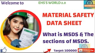 Material Safety Data Sheet MSDS What is MSDS Sections of MSDS [upl. by Leroi]