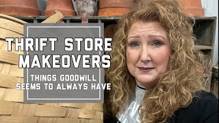 THRIFT STORE MAKEOVER  TRASH TO TREASURE  THRIFTING HOME DECOR  UPCYCLING GOODWILL REGULAR ITEMS [upl. by Farrar]