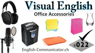 022 Visual English Language Learning Practical Vocabulary Office Stationary Furniture Part 5 [upl. by Netsuj]