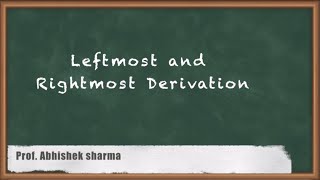 leftmost and rightmost derivations  Example2  TOC  Lec54  Bhanu Priya [upl. by Winnie]