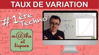 Calculer un taux de variation  Première Techno [upl. by Salvay495]