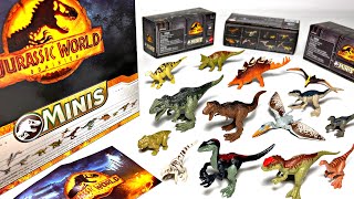 Unboxing Jurassic World Dominion Dinosaur Minis Therizinosaurus Giganotosaurus Yangchuanosaurus [upl. by Airehtfele103]