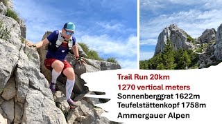 TailRun 20km Sonnenberggrat  Teufelstättenkopf 1758m [upl. by Adniuqal726]