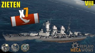 Battleship Zieten 7 Kills amp 90k Damage  World of Warships Gameplay [upl. by Miharbi463]