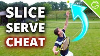 Tennis Slice Serve Cheat  Learn To Curve The Ball [upl. by Tildy]