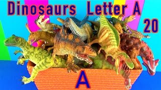 DINOSAUR Box 20 TOY COLLECTION Dinosaurs LETTER A Dino Kids Toy Review SuperFunReviews [upl. by Andromada]