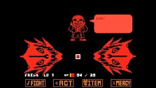 UnitaleCYF Underfell sans戦Undertale fangame [upl. by Drus]