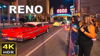 4K HDR Reno Nevada Night Walk  Sept 2023 [upl. by Dachi]