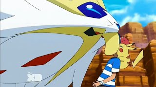 Nebby evolves into Solgaleo Eng dub Pokemon sun and moon episode 52 [upl. by Brey]