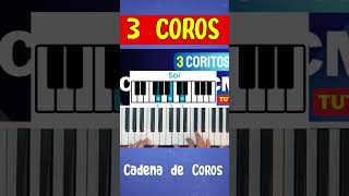 Cadena de Coros en piano 2 Acordes  3 Coros [upl. by Enaz119]