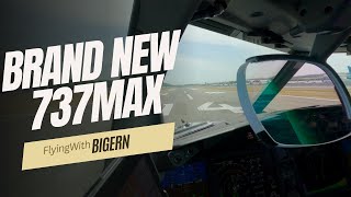 Takeoff in a Brand New 737 MAX  Boeing Delivery Flight [upl. by Schuyler]