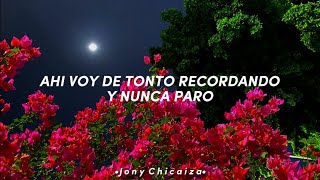 ahí voy de tonto recordando y nunca paro LetraLyrics [upl. by Adnara]