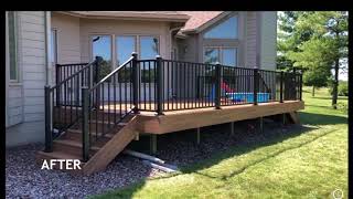 Trex Tiki Torch Deck Refinish Project Granger IA [upl. by Eidarb]