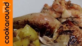 Pollo con gamberi  Ricetta carne e pesce [upl. by Mandi]