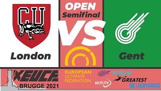 xEUCF 2021 Field 2  Clapham GBR vs Gentle Open BEL  Open Semifinals [upl. by Arvonio]